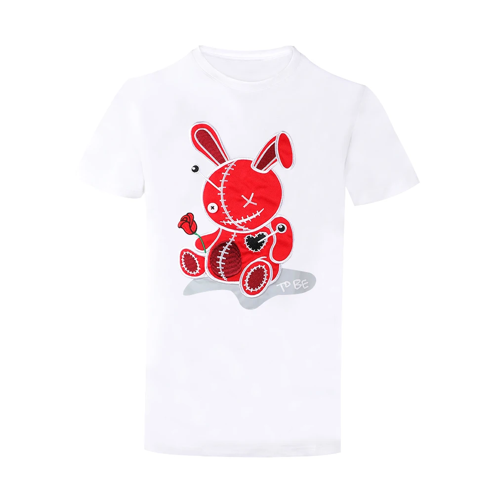 Bulk production embroidered and printing short sleeve knit tops mens custom t shirts