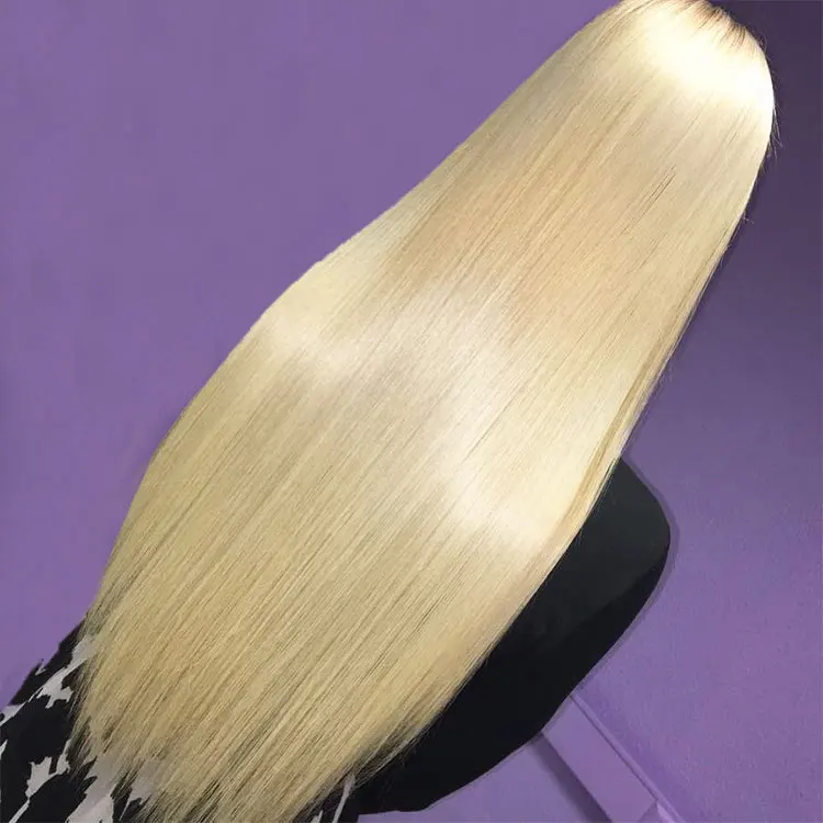 Cheap Honey Blonde Human Hair Full Lace Wig, Russian Platinum Ash Blonde Full lace Wig, Wholesale 613 Full Lace Wig Human Hair