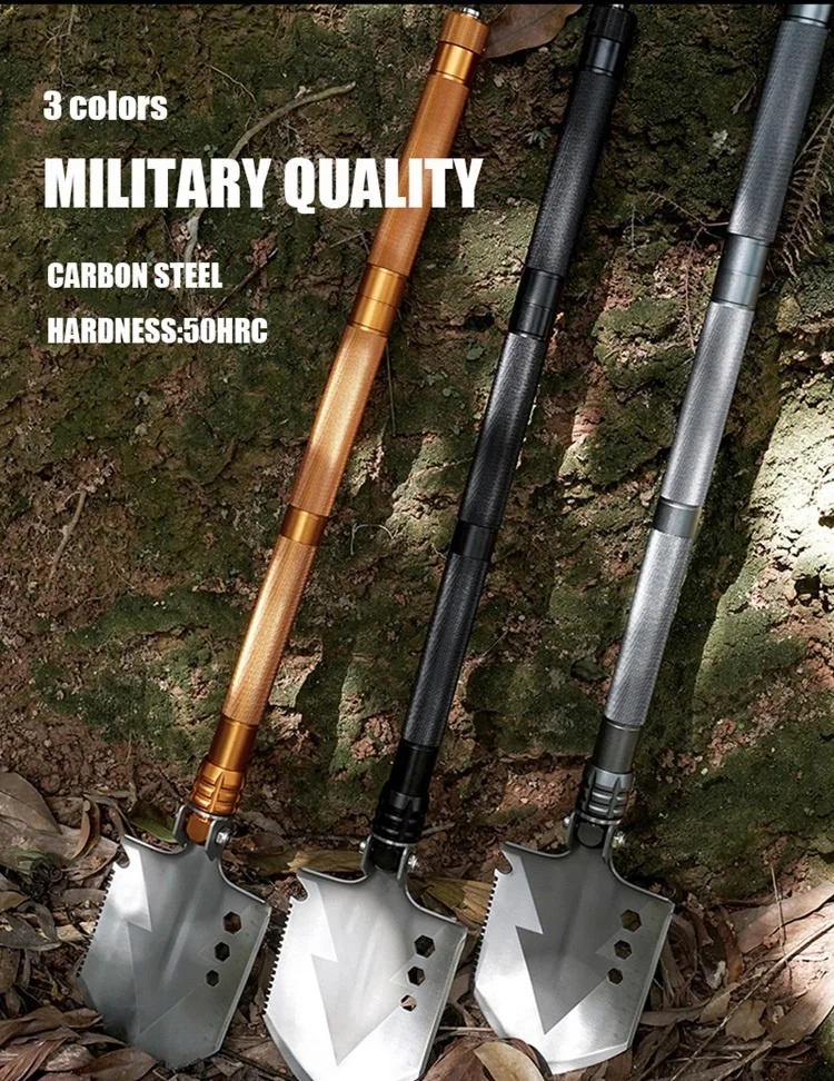 High Quality Hot Sale Multi-functional Outdoor Camping Climbing Tactical Portable Folding Survival Shovel Car emergency shovel