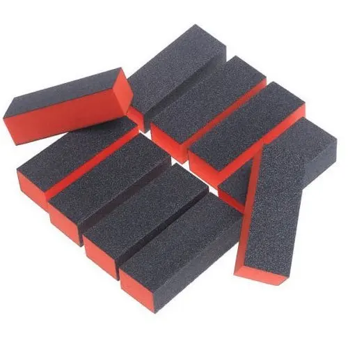 
Sanding Buffing Nail Polisher 4 Way Polish Buffer Buffing Block Nail Files Art Pedicure Manicure File(Black Red) 