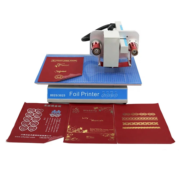8025 flatbed aluminum digital gold foil printer machine for Notebooks   cards