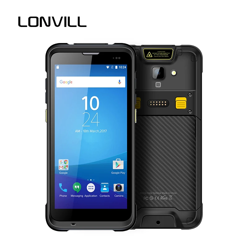 LONVILL 2D сканер штрих-кодов, мобильные портативные PDA-терминалы, Android-сканер штрих-кодов, Ручной PDA/QR-код