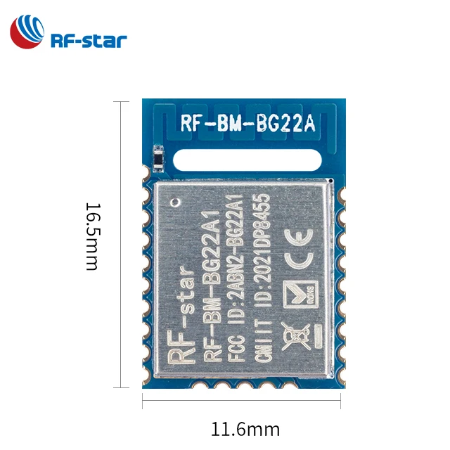 RF Star FCC CE BLE5.0 5.2 module EFR32BG22 IoT wireless module with PCB antenna rf transmitter and receiver