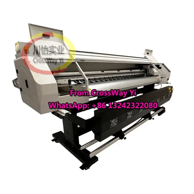 High Speed Dual Head Eco Solvent Printer Fast Banner Printing Machine 1.8m Two XP600 I3200 From CrossWay Yi
