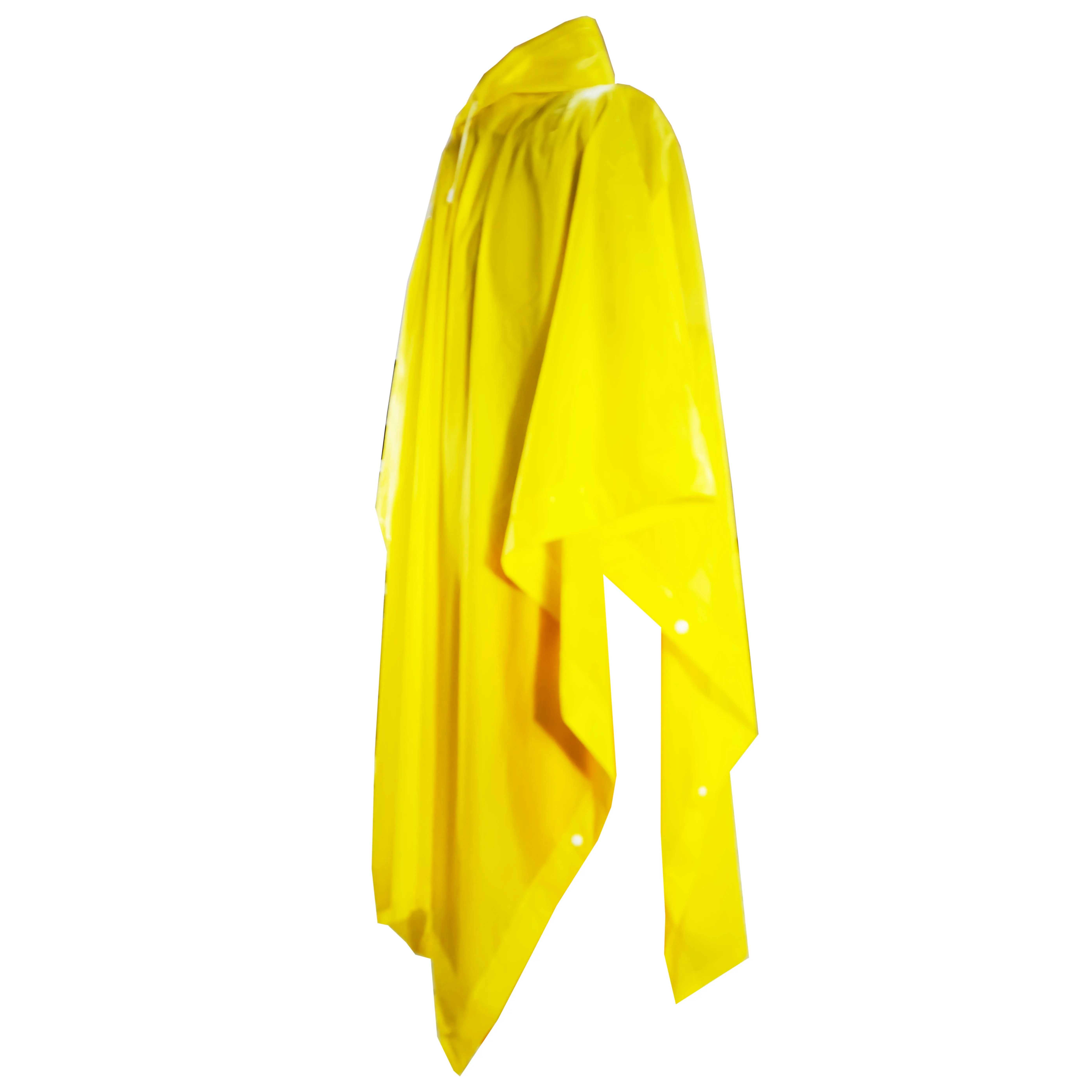 Bestrain Pvc Raincoat Yellow Water Proof Heavy Duty  For Adults  Rainwear  Hooded  PONCHO