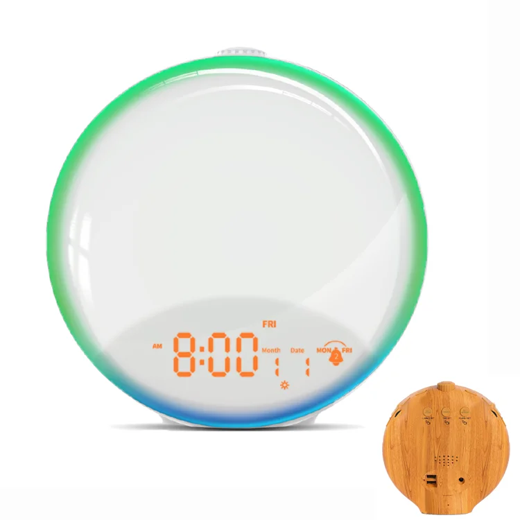 App Control Sunrise Light Amazon Ring Light Cartoon Colorful Night Hot Seller Alexa Table Sunset Wake-Up Wake Up Alarm Clock Spe