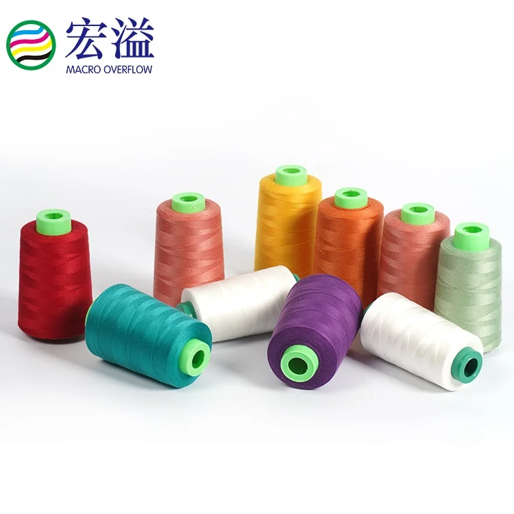 Прямая Продажа с фабрики дешевые многоразовые разные цвета швейные нитки 100% полиэфирные