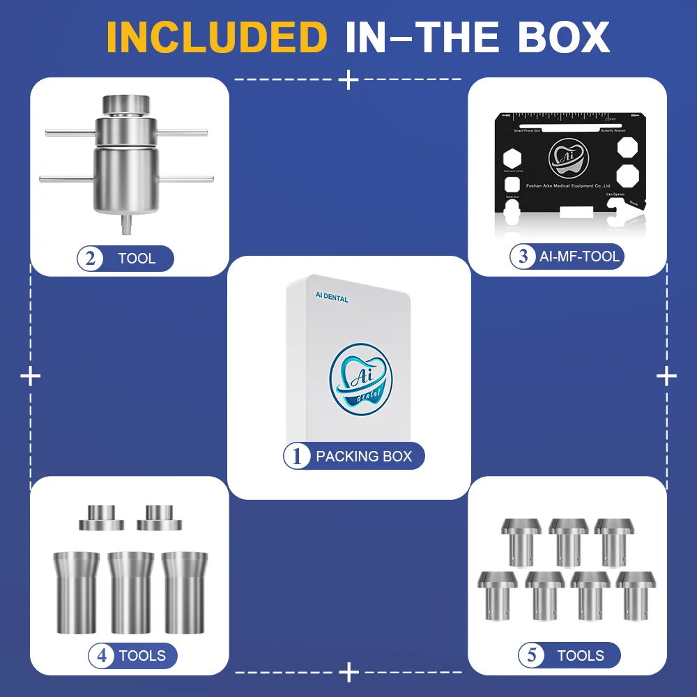 AT-TOOL Dental Repairing Tool Cartridge Bearing Disassemble Kit for Air Turbine Handpiece High Speed Rotor Dental Instruments