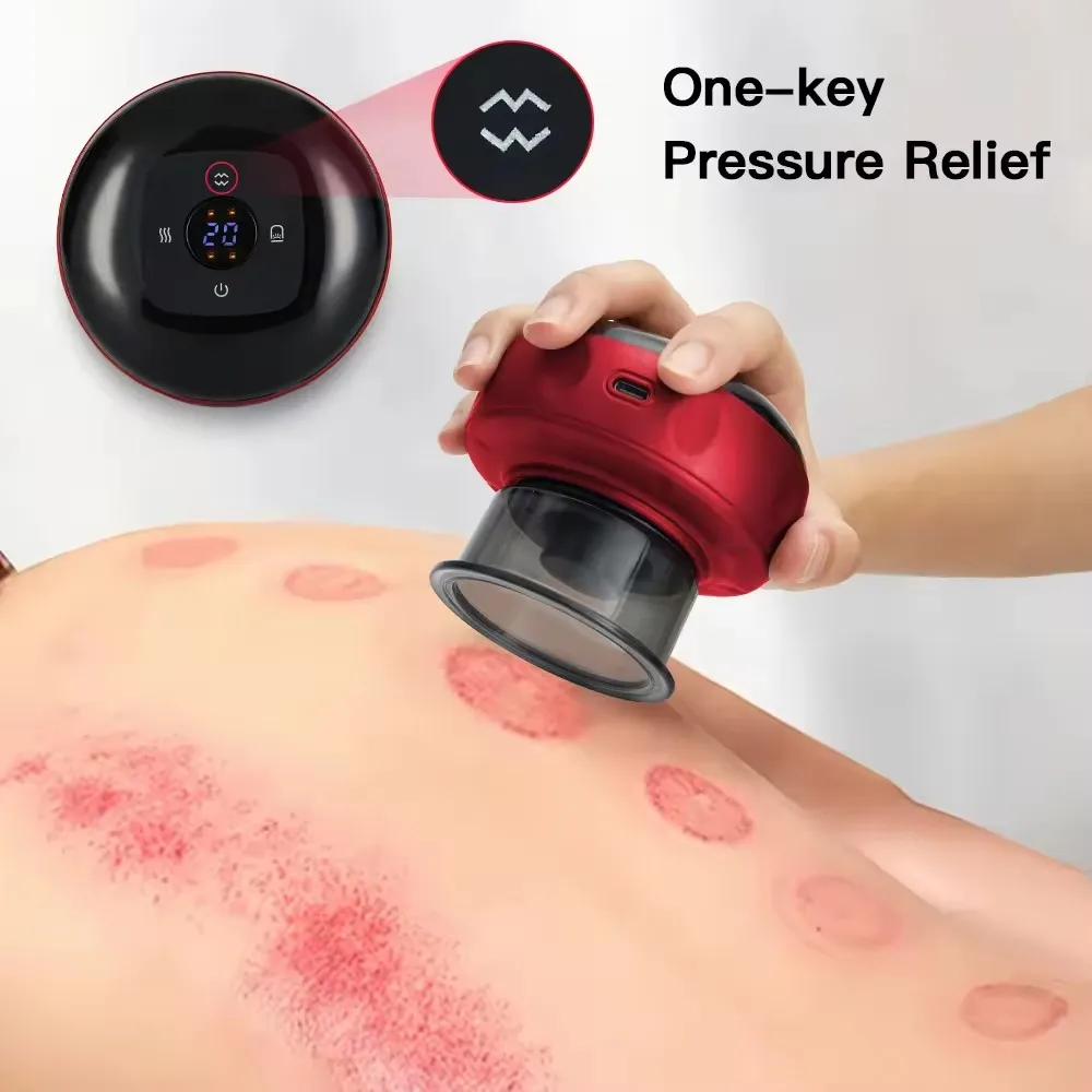 Intelligent Electric Cupping Device Whole Body Dredging Hot Compress Scrapping Meridian Brush Cross-Border Household Appliances