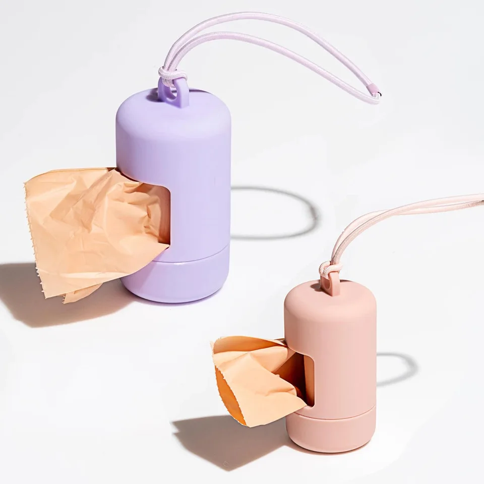 High Quality PVC Waterproof Biodegradable Poop Bag WIth Led Leash Dispenser Dog Poop Waste Bag Poop Bag Holder