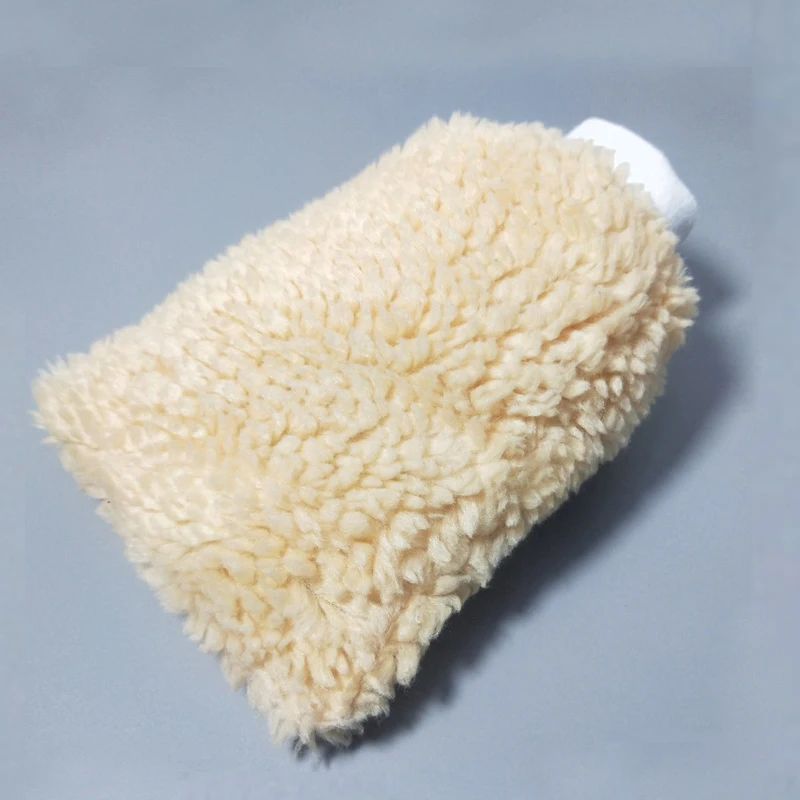 NBT Wholesale Stock Scratch-free Car Wash Microfiber Gloves Synthetic Lamb Wool Car Cleaning Washing Mitt