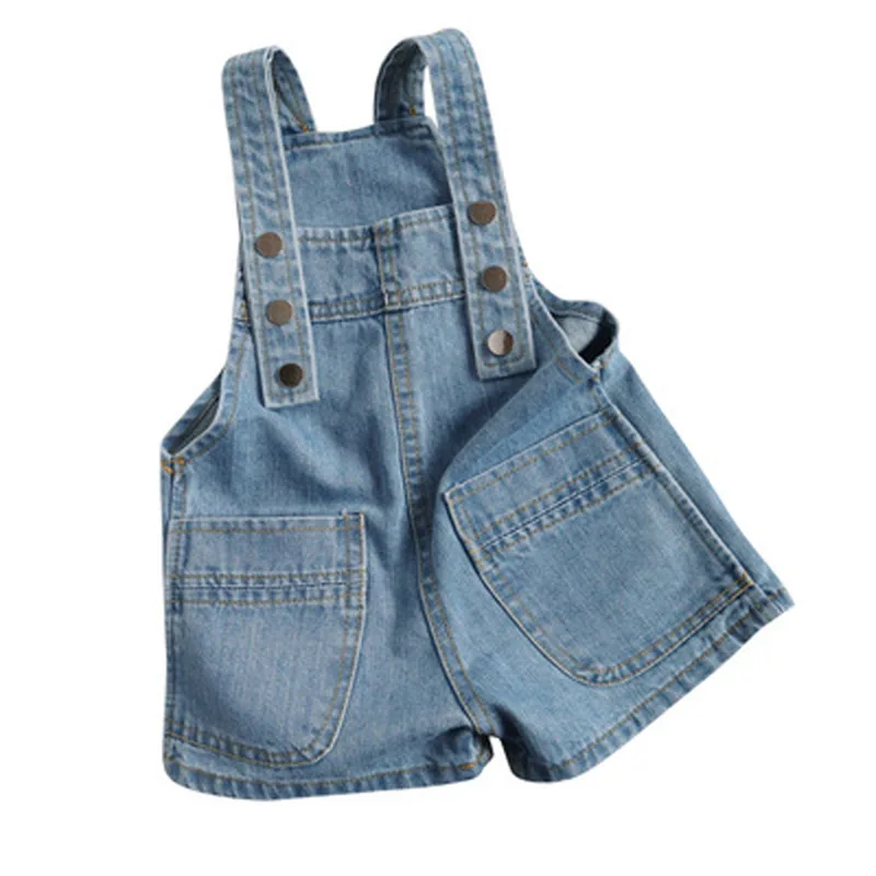 
Summer Baby Suspenders Boys Girls Cool Denim shorts Overalls Braces and suspenders jeans children jumpsuit 