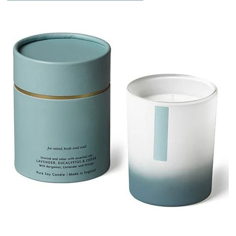 Biodegradable Recycled Round Cylinder Circle Cardboard Paper Tubes Kraft Gift Box Packaging For Candle