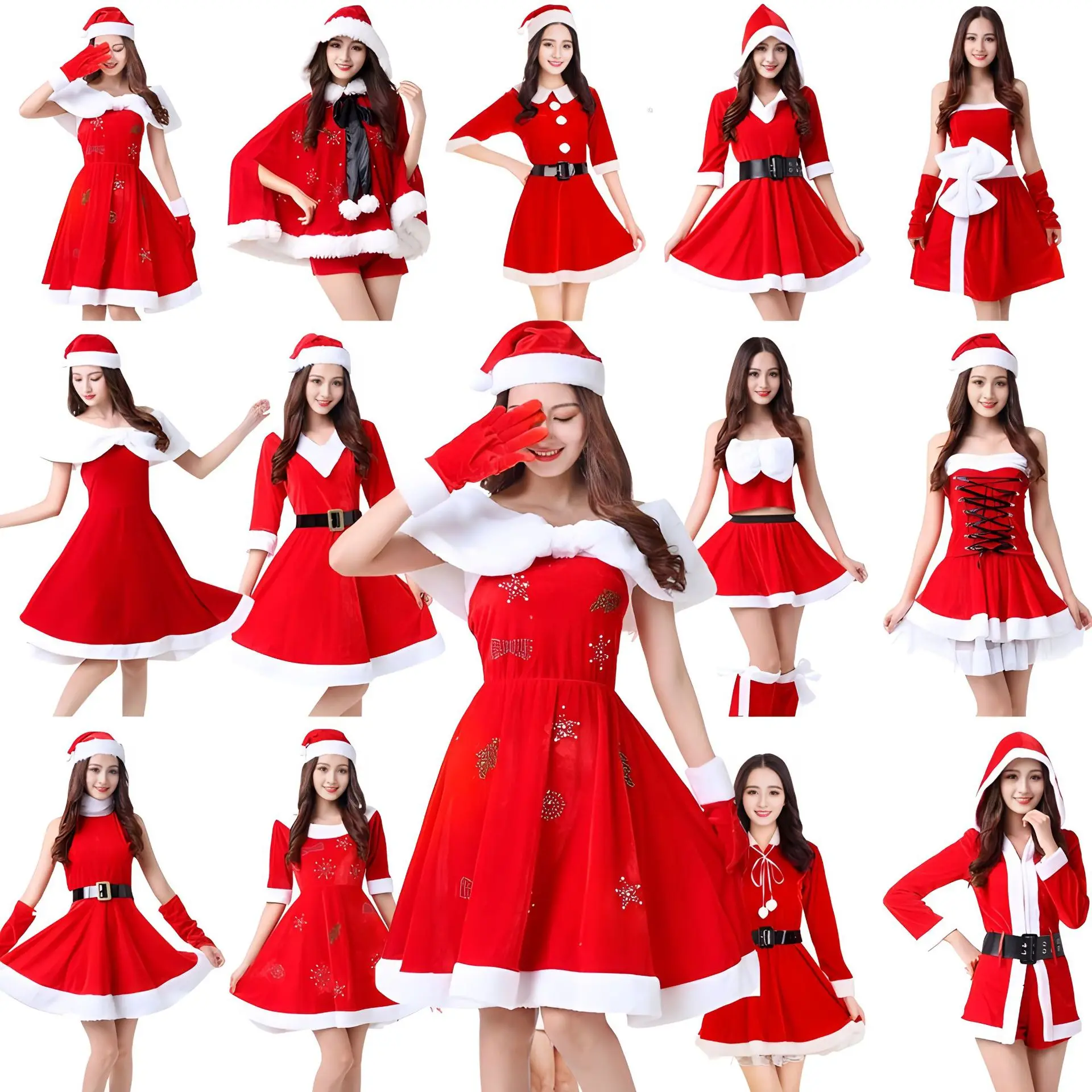 Christmas New Christmas Uniform Set Bunny COS Clothing Christmas Cross-border Wholesale Santa Claus Full Set