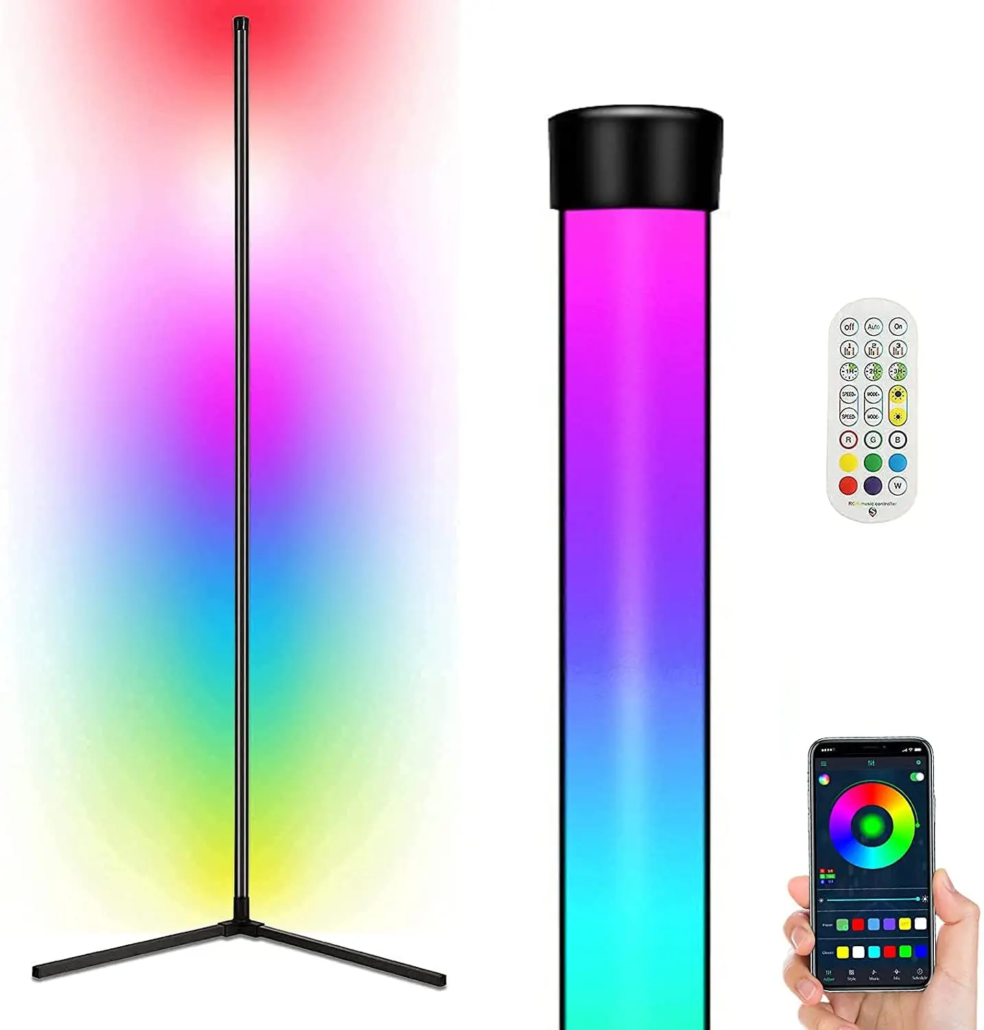 Net Red RGB Floor Atmosphere Light wifi smart graffiti corner light Ambient music jumping lights
