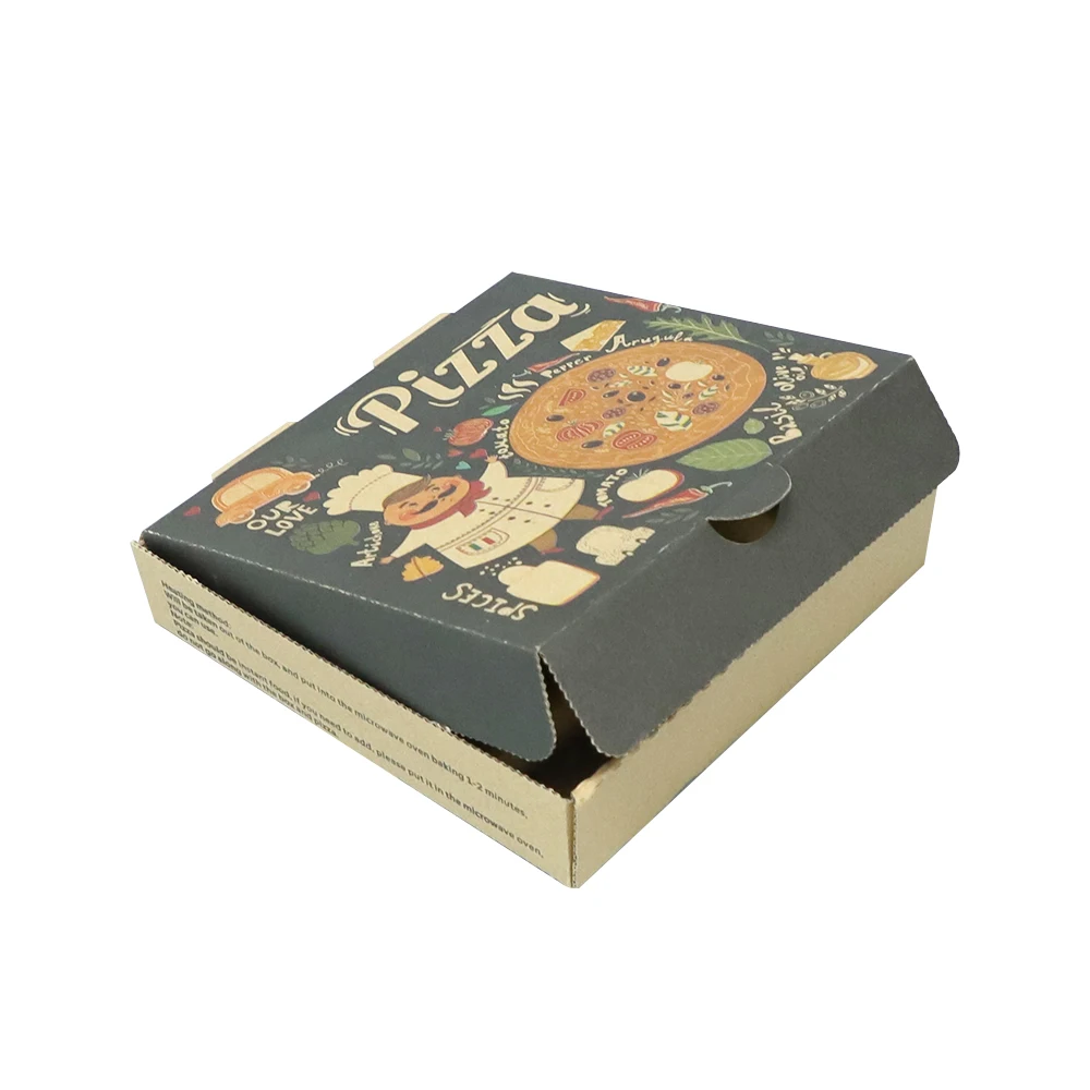 Chinese Factory Cheap Pizza Boxes Corrugated Pizza Packing Boxes Custom Logo Print 40x40 Food Boxes For Pizzeria