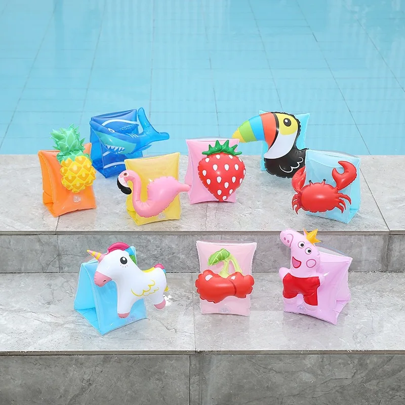 PVC Inflatable Cartoon Swimming Sleeve with Swim Arm Ring for Kids Portable Inflatable Armbands