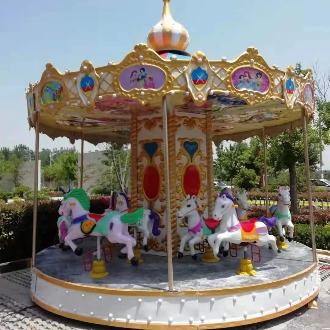 Outdoor Playground 10 Seats Merry-Go-Round Kids Carousel Rides For Sale