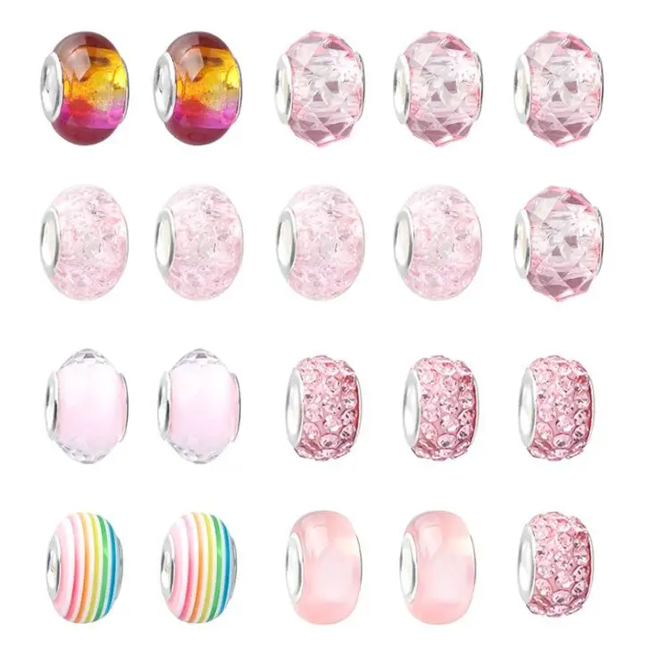 Набор для изготовления розового браслета для девочек, ювелирные изделия, браслеты с подвесками для рукоделия, подарочные украшения для взрослых и детей, новинка 2021