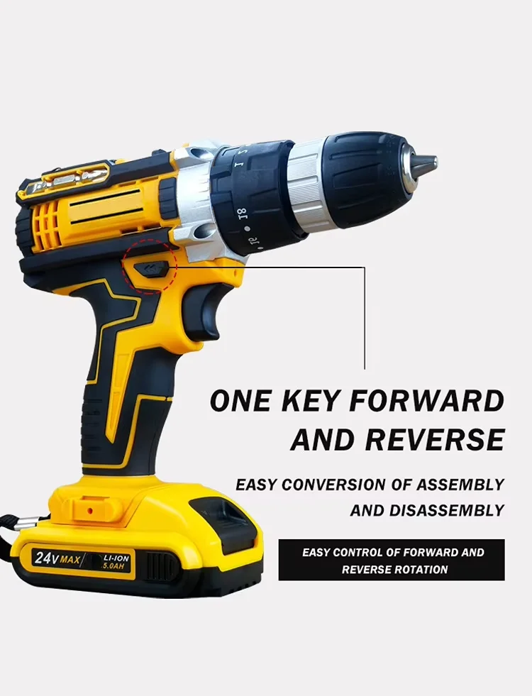 800W Digital Angle Cordless Electric Drill Tool with Hammer Suit Power Drill OEM Customizable
