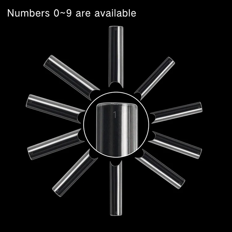Wholesale Coffin Square 500 Pcs C Curve False Straight Xxxl Extension Half Cover Natural Super Long Artificial Nail Tips