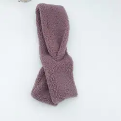 Осенне-зимний новый корейский детский однотонный шарф Детские шарфы из берберского флиса милые теплые детские шарфы с крестом