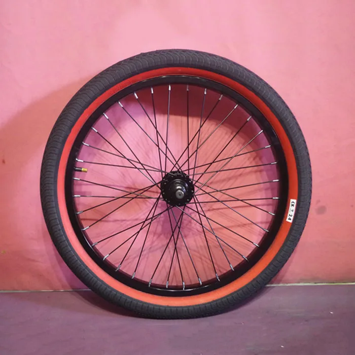BMX wheels Front and rear wheel Bicycle wheel 20 inches  20*2.4 CK tire Street Bike bearing wheelset