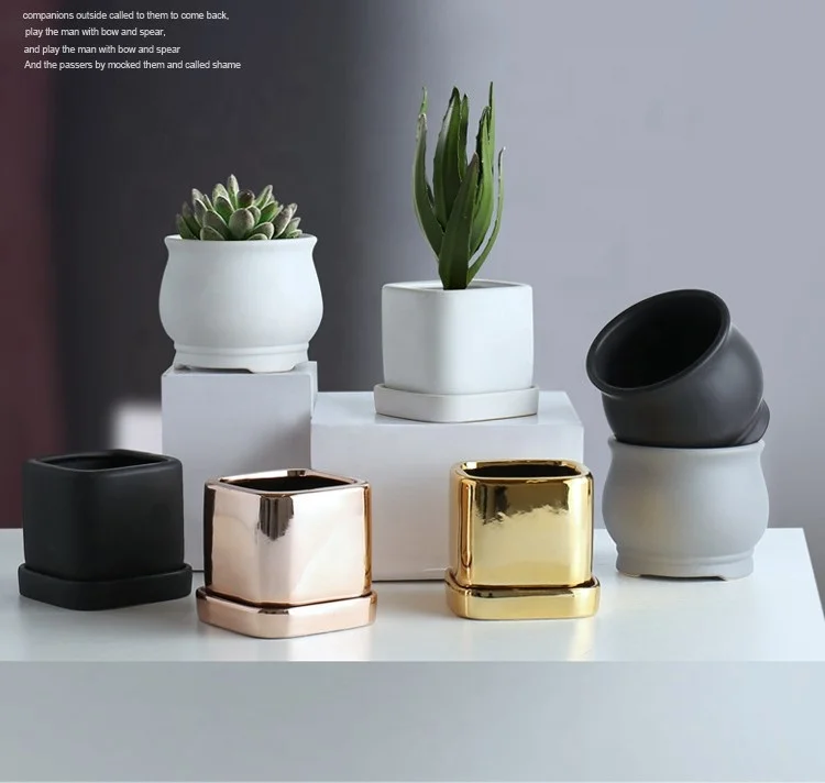 Nordic home decoration modern planter mini pots ceramic flower pot office succulent pots