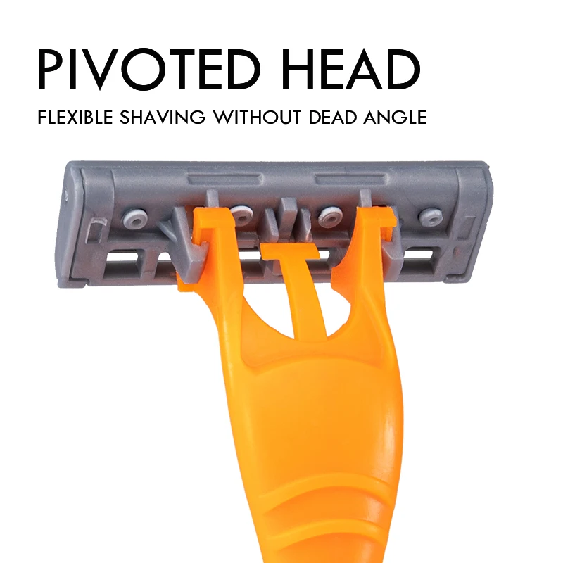Pearlmax 6pcs/pack Thriple Blades Facial Hair Remover Pivoted Women Safety Body Beauty Shaving Razor Kit