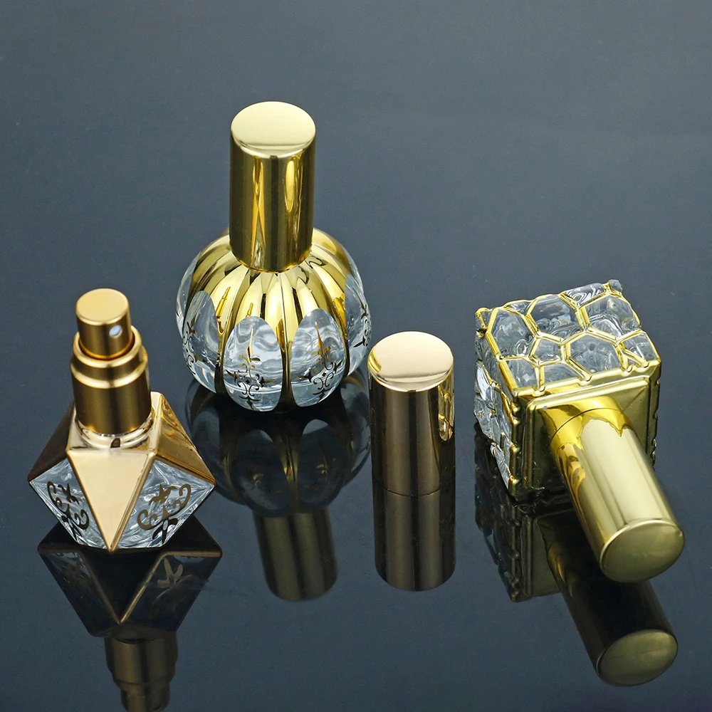 10ml 15ml 20ml Luxury Custom Essential Oil Glass Roller Bottles Gold Body Massage Oil Glass Spray Arabic Perfume Oil Bottle