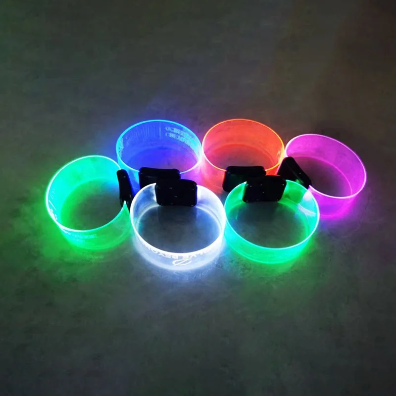 custom led lighting bracelet with magnetic led party bracelet wristband for event and concert