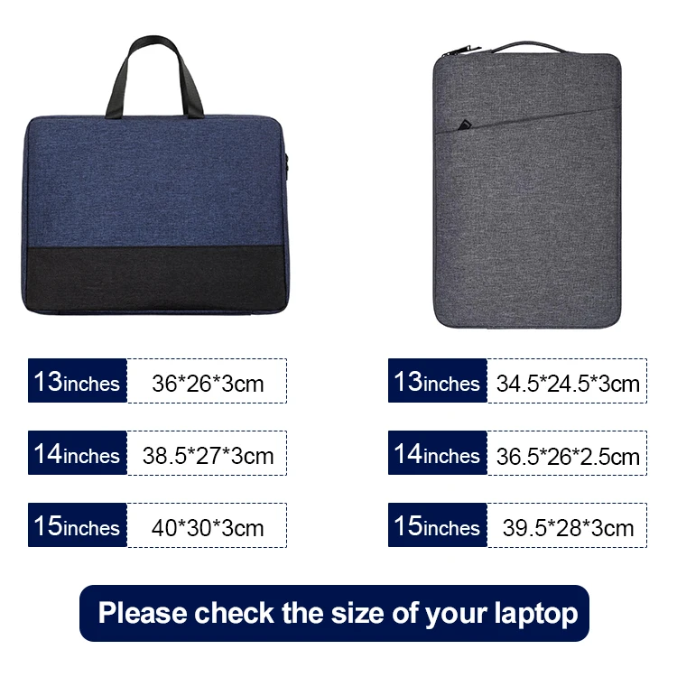 Factory Custom Design Lightweight Laptop Sleeve 13 14 15 Inch Waterproof Laptop Sleeve Bags