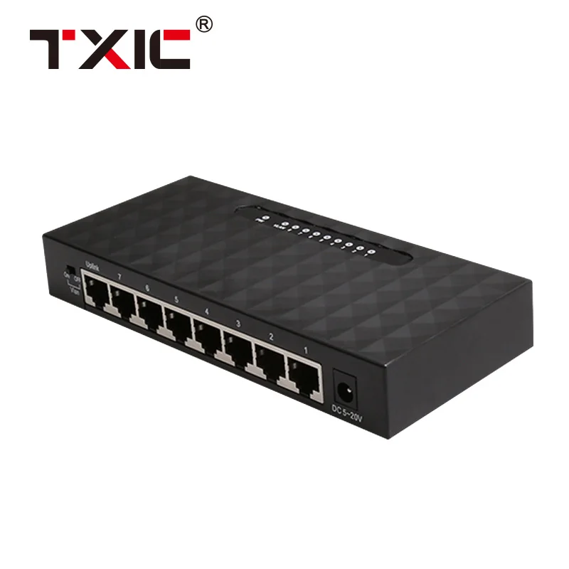 DIEWU Vlan support 8 port gigabit ethernet switch with Plastic housing