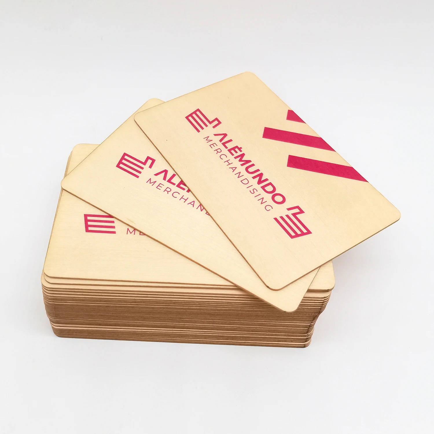 WOOD NFC BUSINESS CARD WITH UNIQUE QR CODE