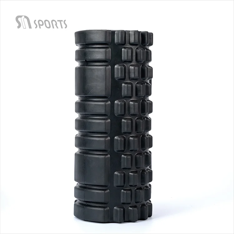 High Density Foam Fitness Gym Exercise Roller Black EVA Yoga Grid