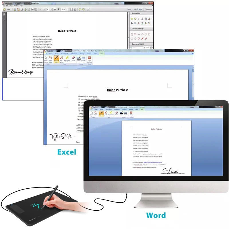 10moons G12 ручка цифровой рисунок графический планшет