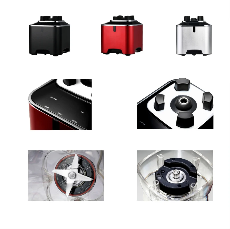 Commercial 1800W Silver Crest Blender Machine High-Speed All-in-One Kitchen Push Button Multifunctional Variable Speed Hotels