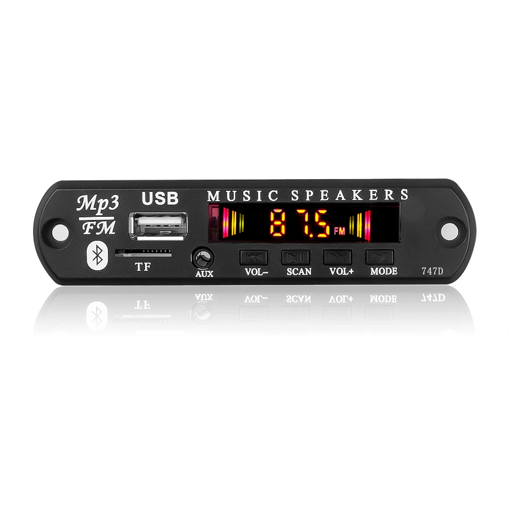 Hot Sale Blue tooth 5.0 LED USB TF FM Radio MP3 Player Decoder Board For Car For Music