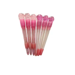 Promotional ABS Acrylic Kids Back to School Stationery Frog Globe Pig Pumpkin Halloween Toy Ball Pen with Light