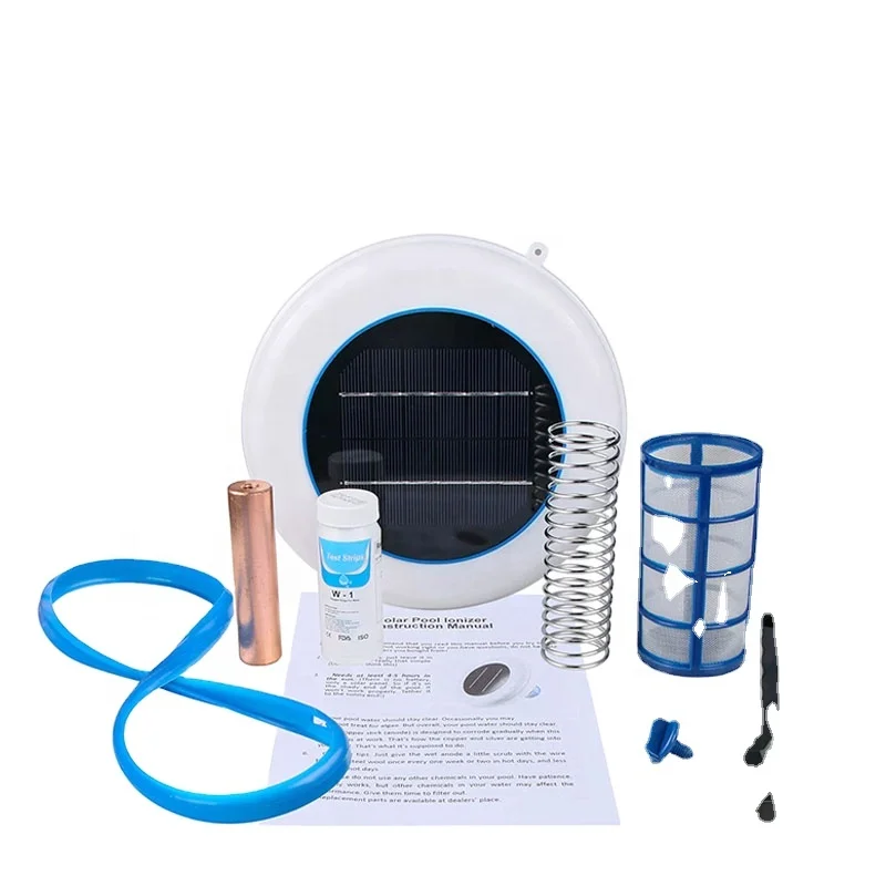 Water Crown Water Purifier Solar Ionizer Copper Anode Reduce Chlorine Use by 85-90% for Swimming Pool Ionizer