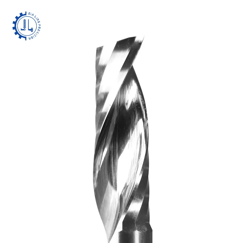 Spiral Single-flute Milling Cutter 6.35 Upcut Carbide CNC Bits Cutter End Mill For Acrylic