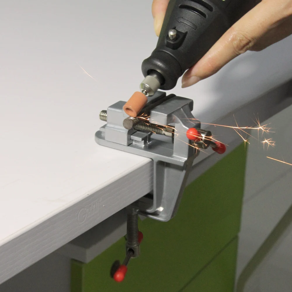 Mini Table Vise with Clamp for Jewellers Hobbyists DIY Crafts Model Building for Mini Drill Rotary Tool