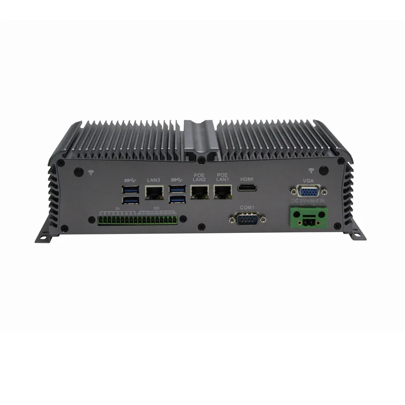 J3455 CPU 2 POE Lan port vehicles small pc X86 fanless embedded industrial pc