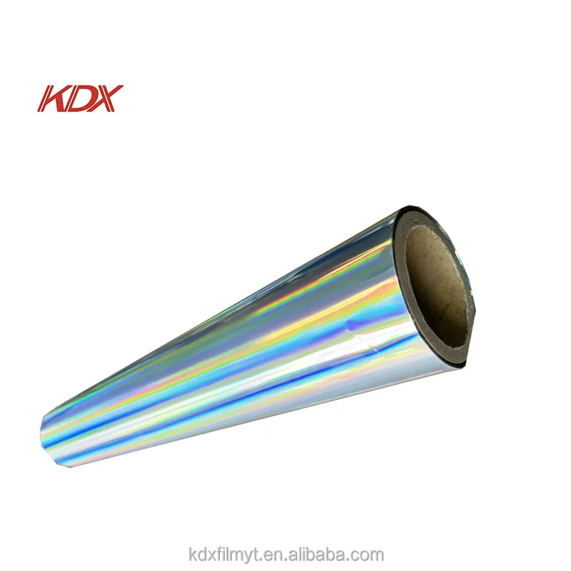 New Product Kdx Factory Made Printable Bopp Pet Holographic Thermal Film Laser Holographic Thermal Film Thermal Laminating Film