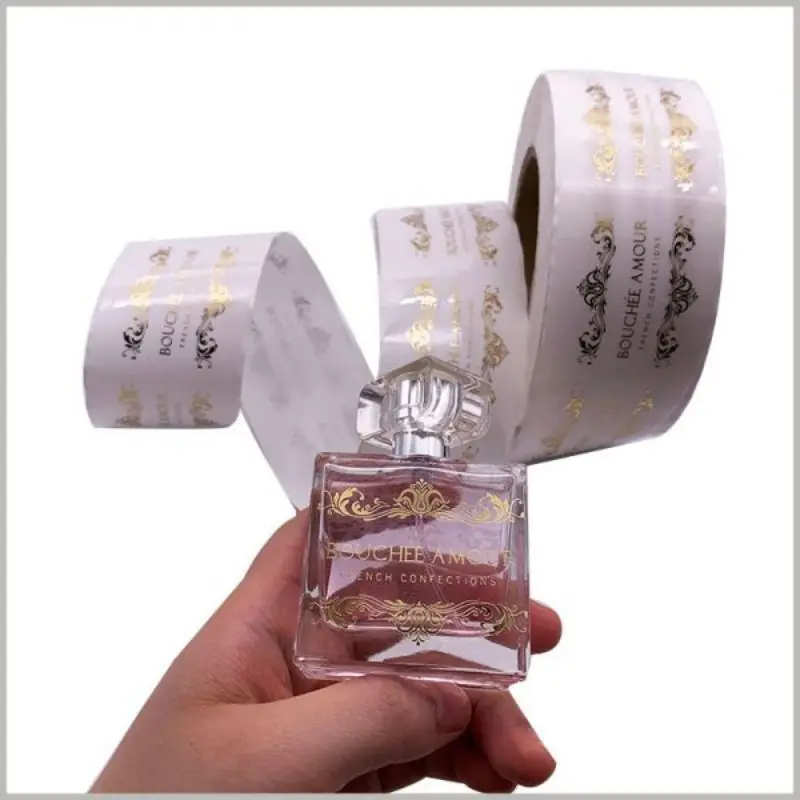 Custom Cosmetic Silver Foil adhesive Gold Foil Sticker For Perfume Label