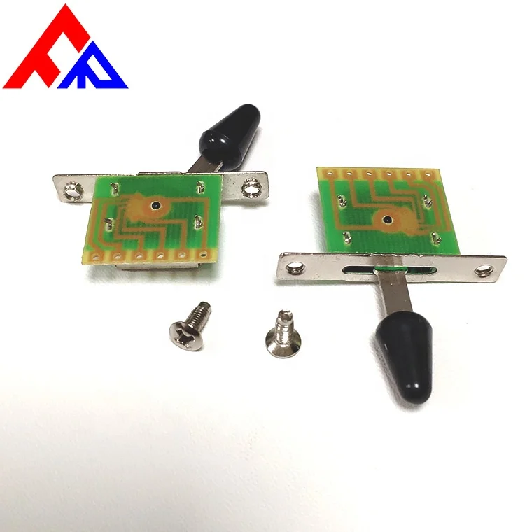 Manufacturer wholesale 5-way guitar switch horizontal style black and white pickup truck selector Flat electric guitar