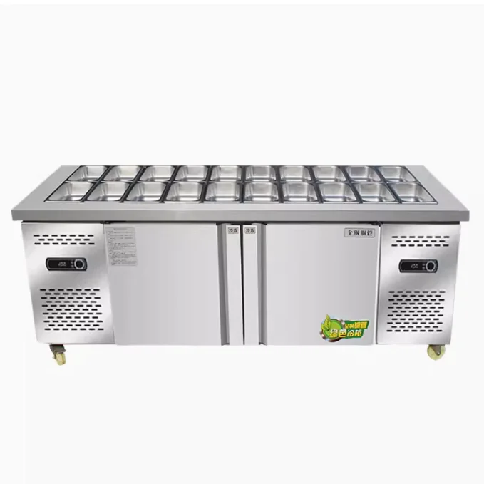 3 Door Commercial Salad bar Counter Refrigerator for Snack bar