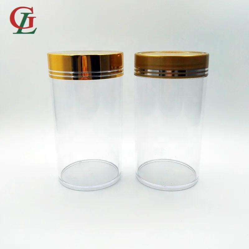 High quality 400CC clear PS capsule bottle fish oil bottle Daily Vitamin Container for medicine packaging, food storage bottle