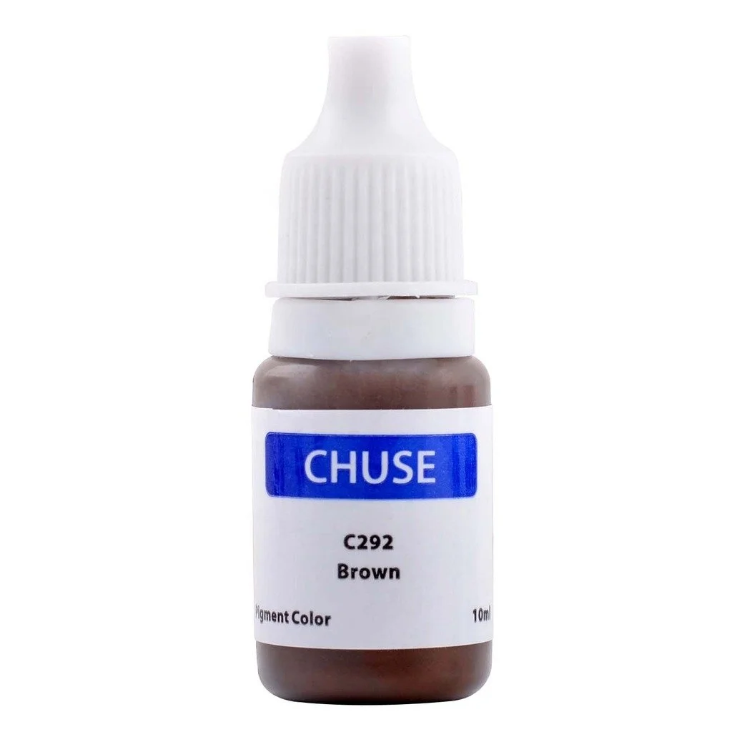 Private Label Hot Selling Chuse C292 Brown Colour Eyebrow Organic Permanent Makeup Tattoo Pigments 10ml