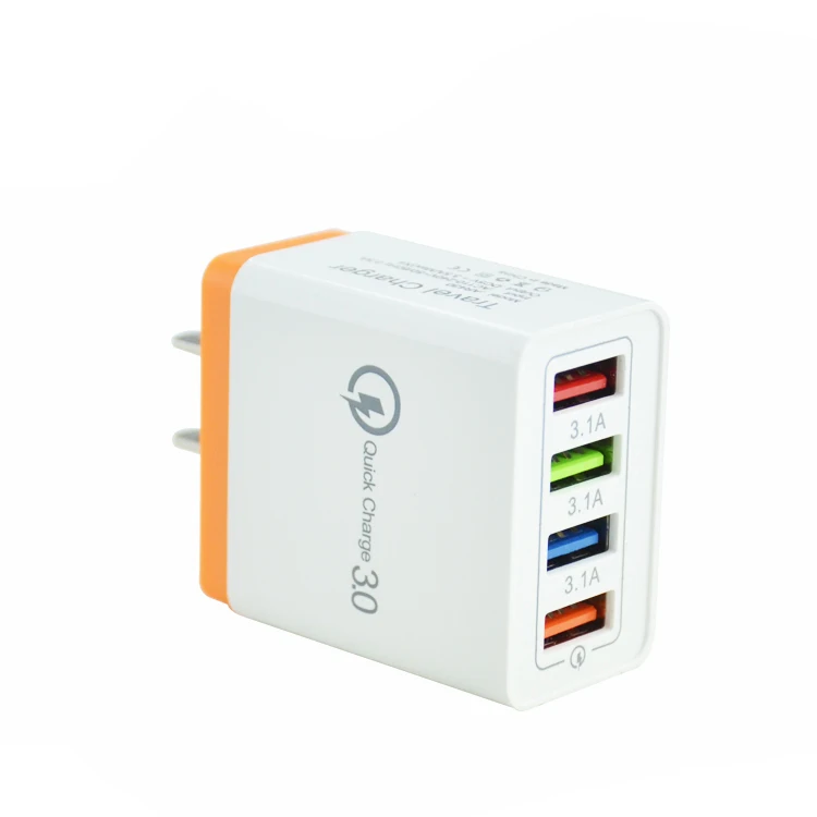 Прямая поставка с завода 3A QC3.0 4usb-порта быстрое зарядное устройство ЕС США настенное адаптер для